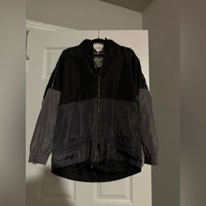 Black and cheetah Bucc-we’d windbreaker jacket